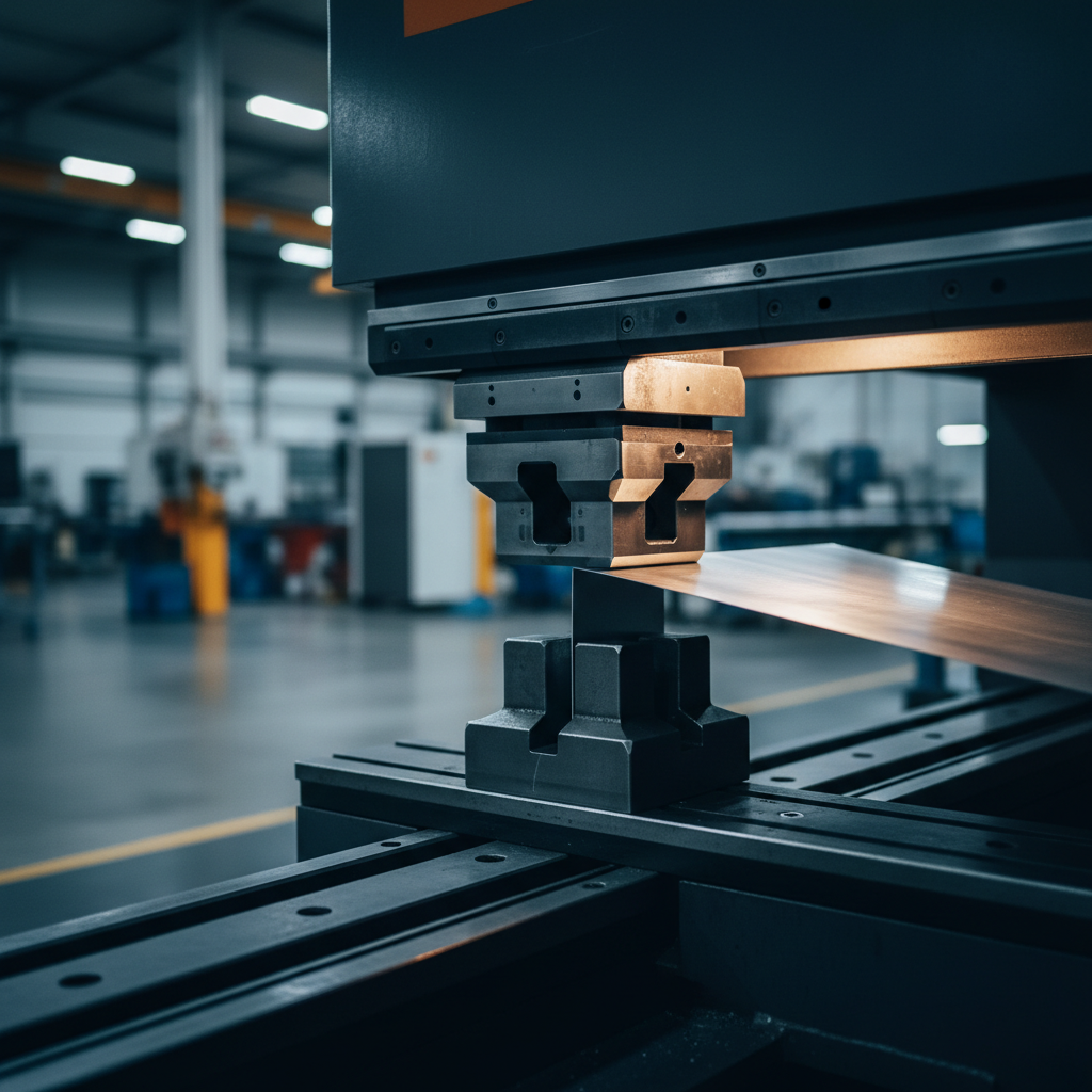 Plegadora hidráulica CNC en operación industrial
